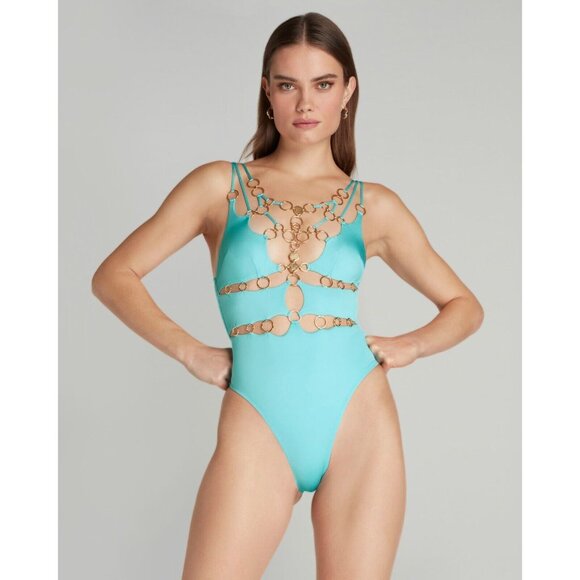 Agent Provocateur Other - Agent Provocateur Davine Turquoise Swimsuit AP3 Medium NWT $630